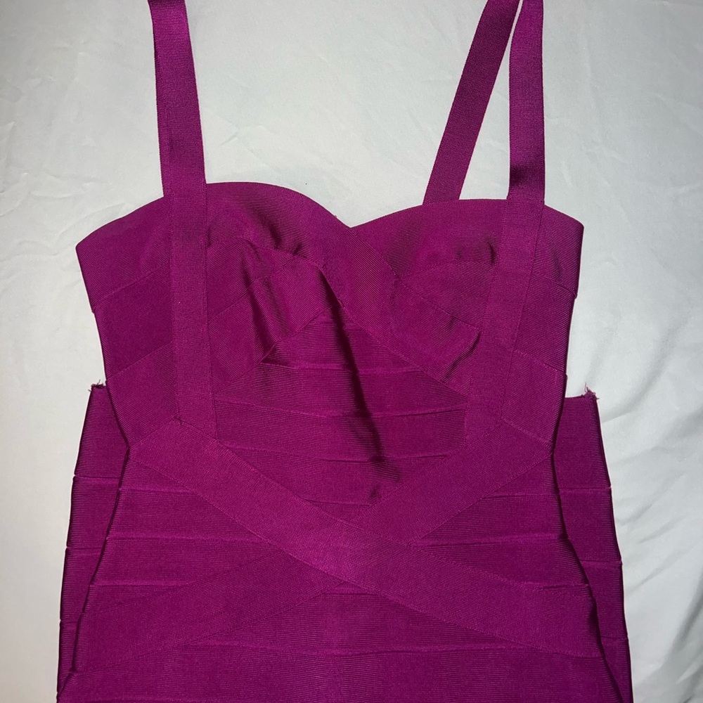 Hot Miami Styles Fuchsia Midi Dress